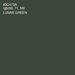 #3C473A - Lunar Green Color Image